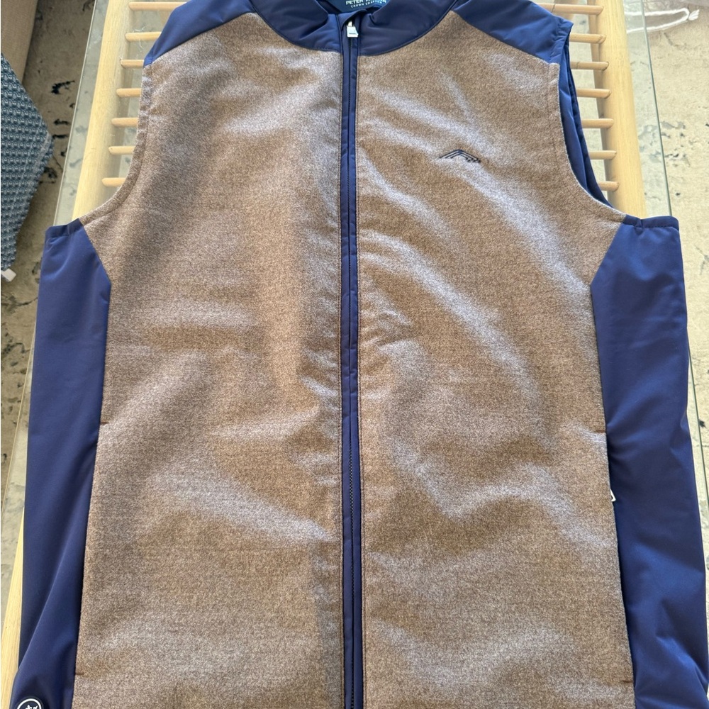 Peter Millar Navy and Tan Vest